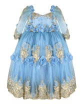 Vestido de Niña Modelo Zaira con Manga