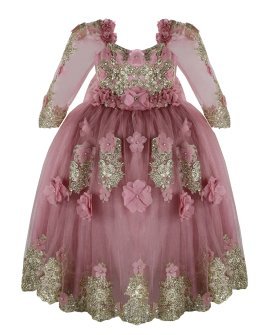 Vestido de Niña Modelo Zaira con Manga