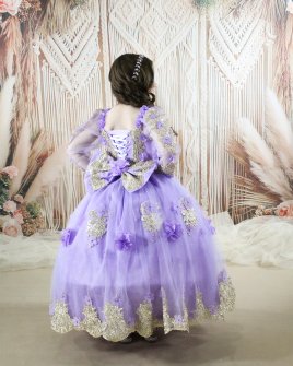 Vestido de Niña Modelo Zaira con Manga