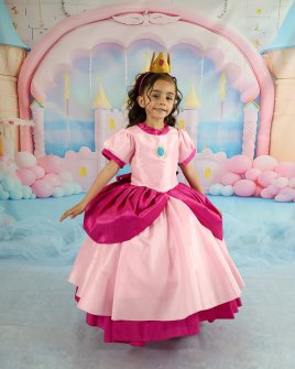 Vestido de Niña Modelo Princesa Rosa