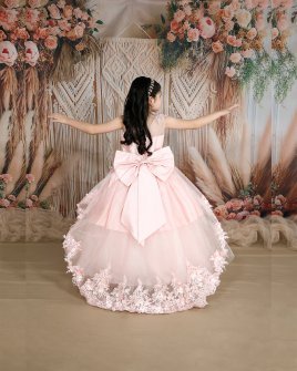 Vestido de Niña Modelo Leila Largo