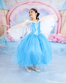 Vestido de Niña Modelo Princesa Azul