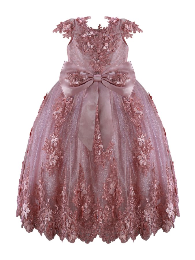 Vestido de Niña Modelo Romina con Manga