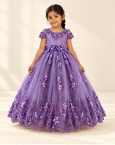 Vestido de Niña Modelo Romina con Manga
