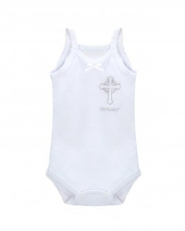 My Baptism Romper Slim Strap Baby Girl