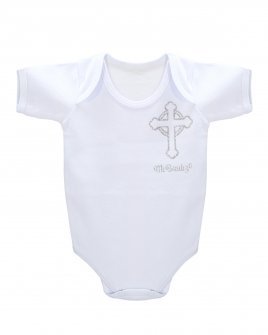 My Baptism Short Sleeve Romper