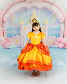 Yellow Princess Style Girls Dress